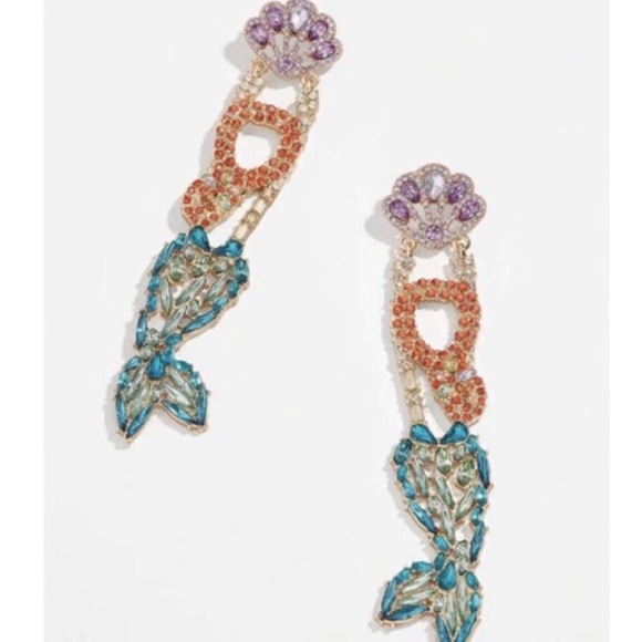 BaubleBar Jewelry - NWOT Anthro BaubleBar Crystal Mermaid Long Earring